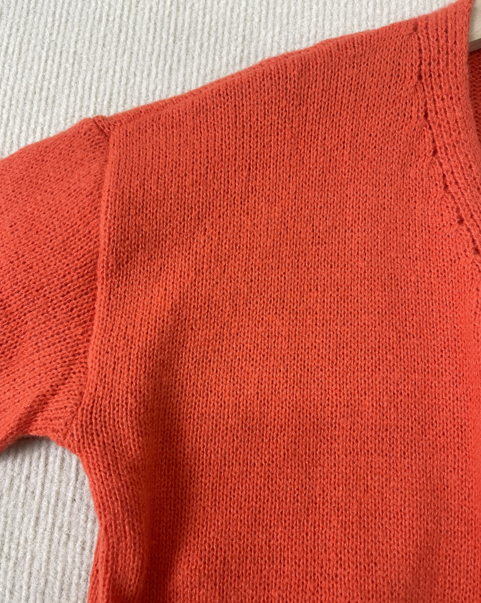 WinterTrend® - Oranje effen vest met lange mouwen