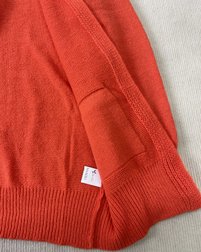 WinterTrend® - Oranje effen vest met lange mouwen