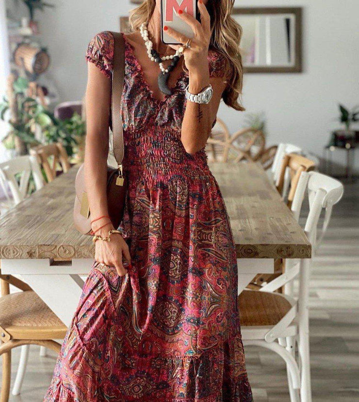 BlossomBliss® - Stop and Stare maxi-jurk met paisleyprint