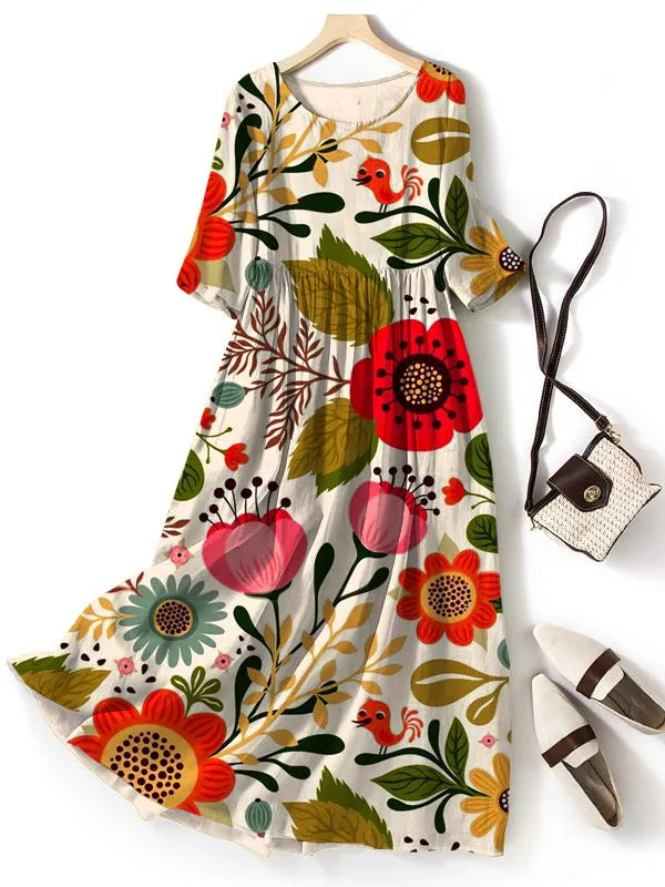 Maxi-jurk met bloemenwonder