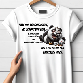 Witziges Panda T-Shirt | Lustiges Motiv für Sportmuffel | Entspannter Statement-Look | Perfekt für den Winter