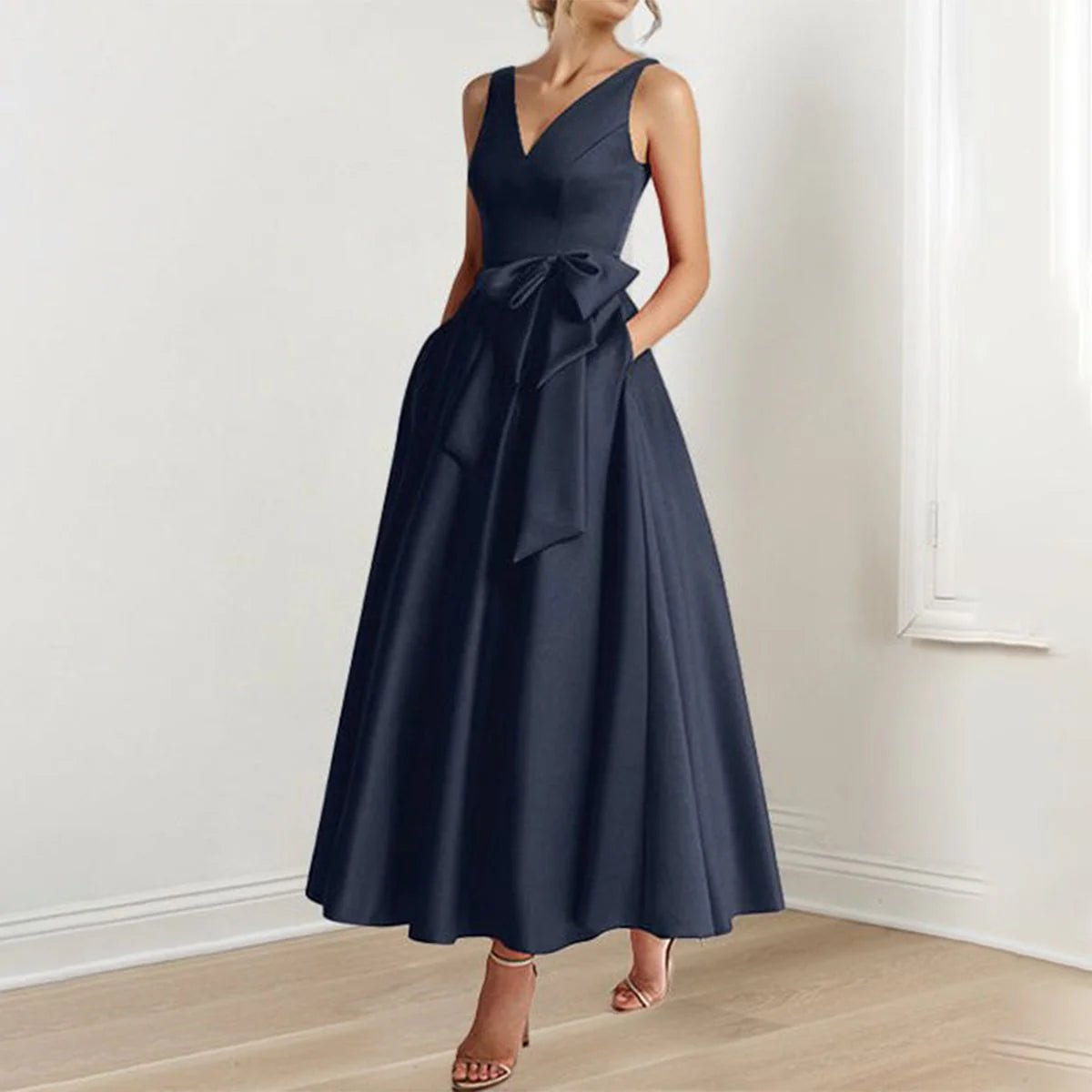 Elegante mouwloze maxi