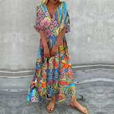 BMC® - Retro festival psychedelische paisley maxi-jurk