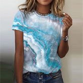 EcoExotica® - Ocean Dream Blauwe top met marmerprint