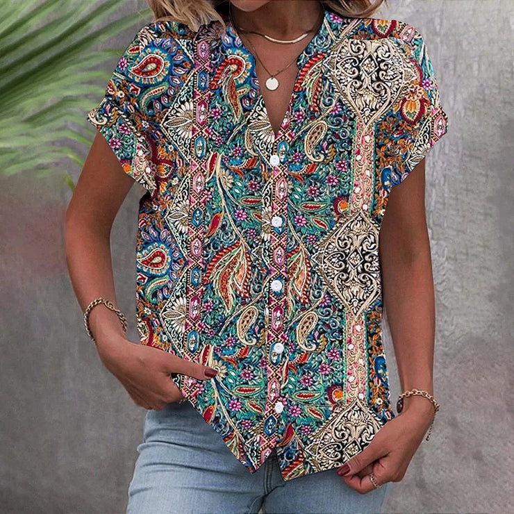 SpringStil® - Speciale top met korte mouwen en print