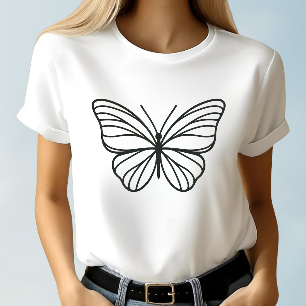 Grafisch vlinder t-shirt