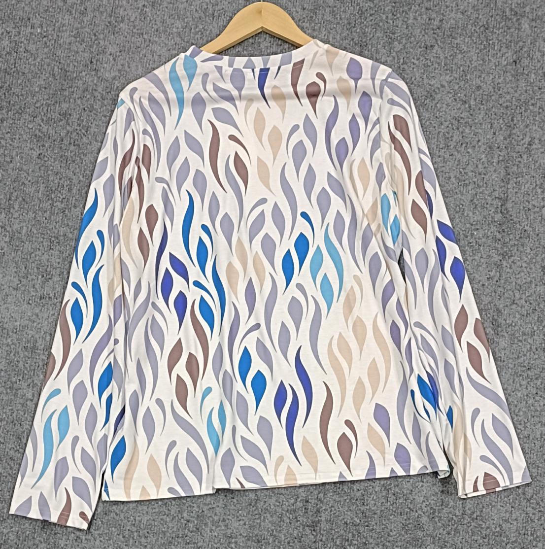 FallStil® - Elegante top met print en lange mouwen