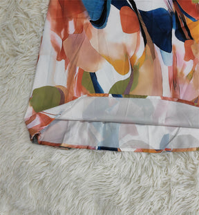 Naturlux® - Midi-jurk met lange mouwen en kleurrijke abstracte print