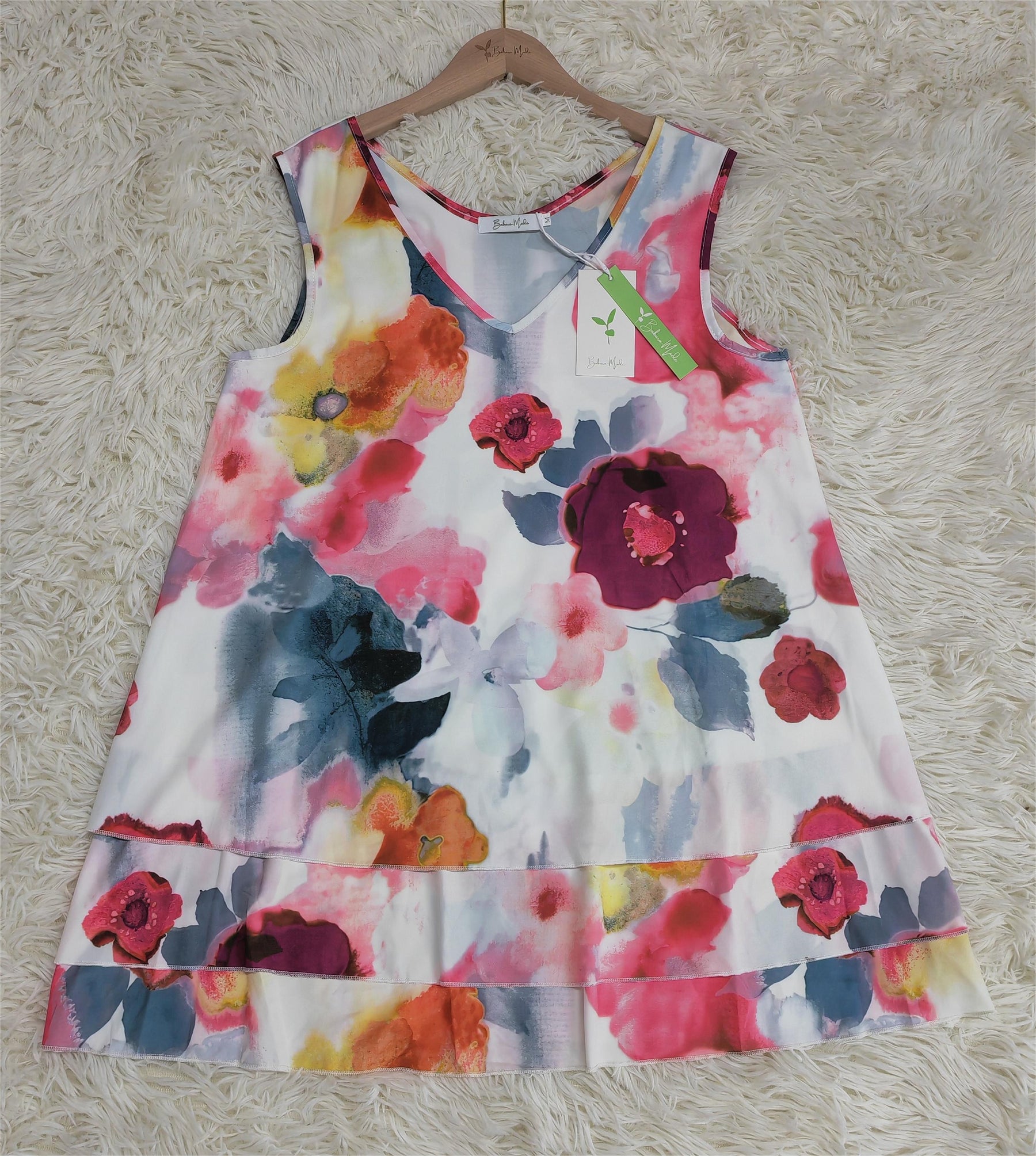 PureWear® - Gelaagde tanktop met aquarelbloemenprint