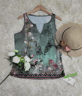 PureWear® - Mouwloze tanktop met aquarelbloemen