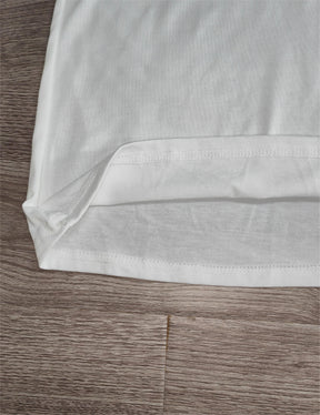 SpringStil® - Witte effen top met korte mouwen