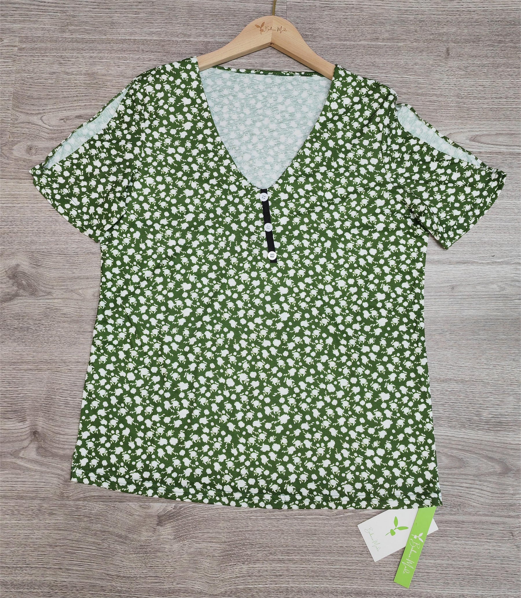 PureWear® - Frisse top met splitmouwen en print