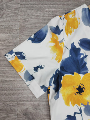 SpringStil® - Romantische top met korte mouwen en bloemenprint