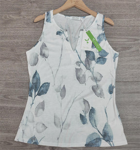 FallStil® - Stijlvolle mouwloze top met print