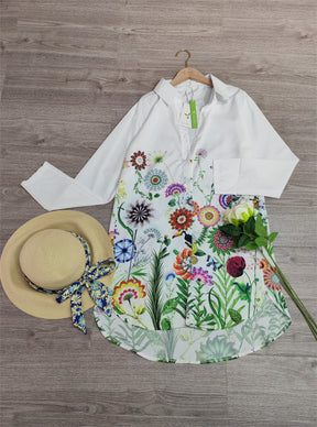 PureWear® - Luchtige mini-jurk met bloemenprint en kraag