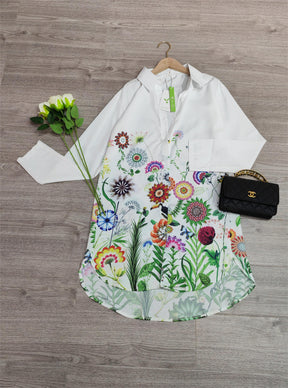 PureWear® - Luchtige mini-jurk met bloemenprint en kraag