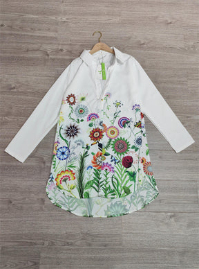 PureWear® - Luchtige mini-jurk met bloemenprint en kraag