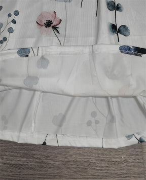 FallStil® - Twofer witte midi-jurk met bloemen