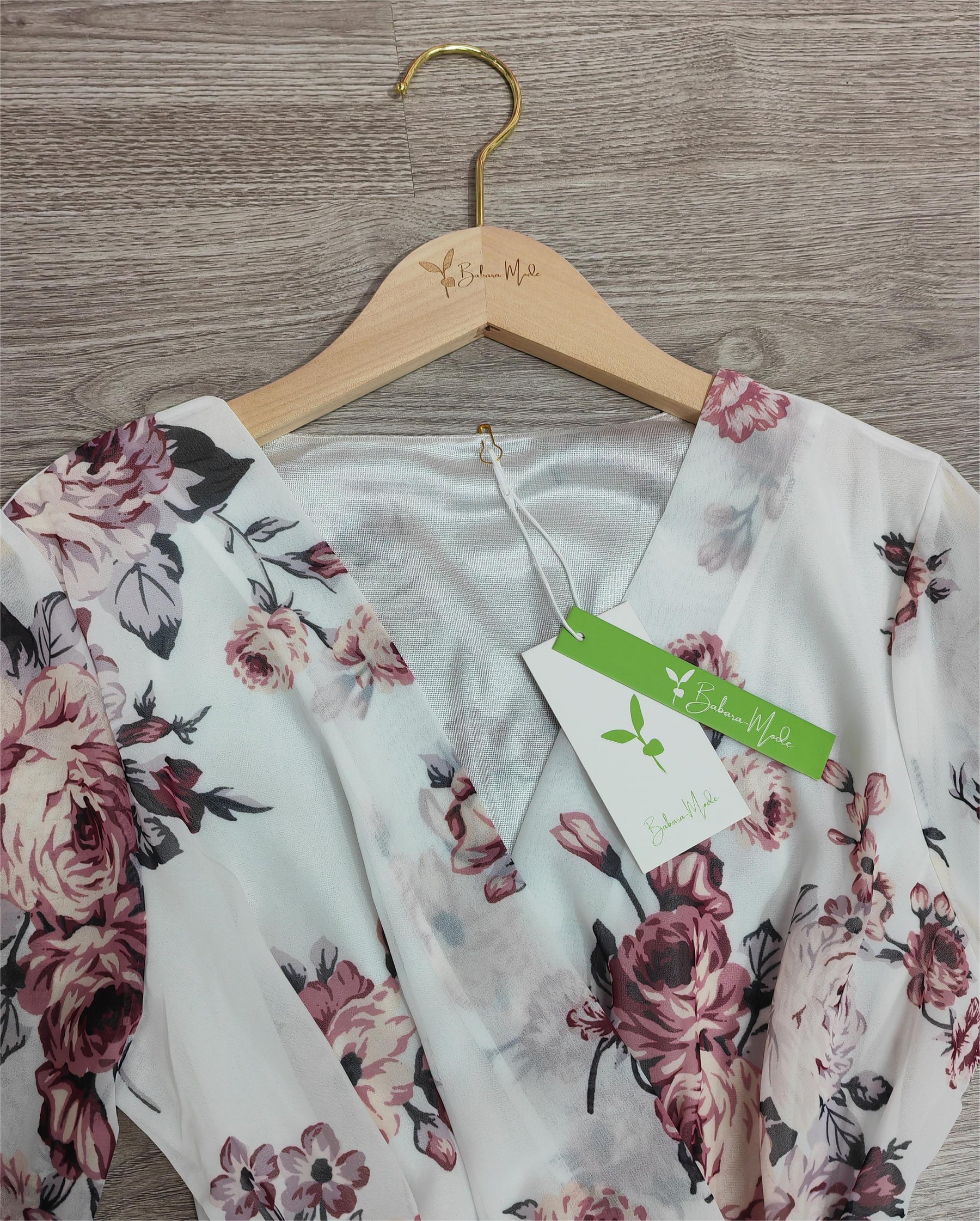 Raffiné® - Sophia Blooms chiffonjurk met bloemenprint en overlap