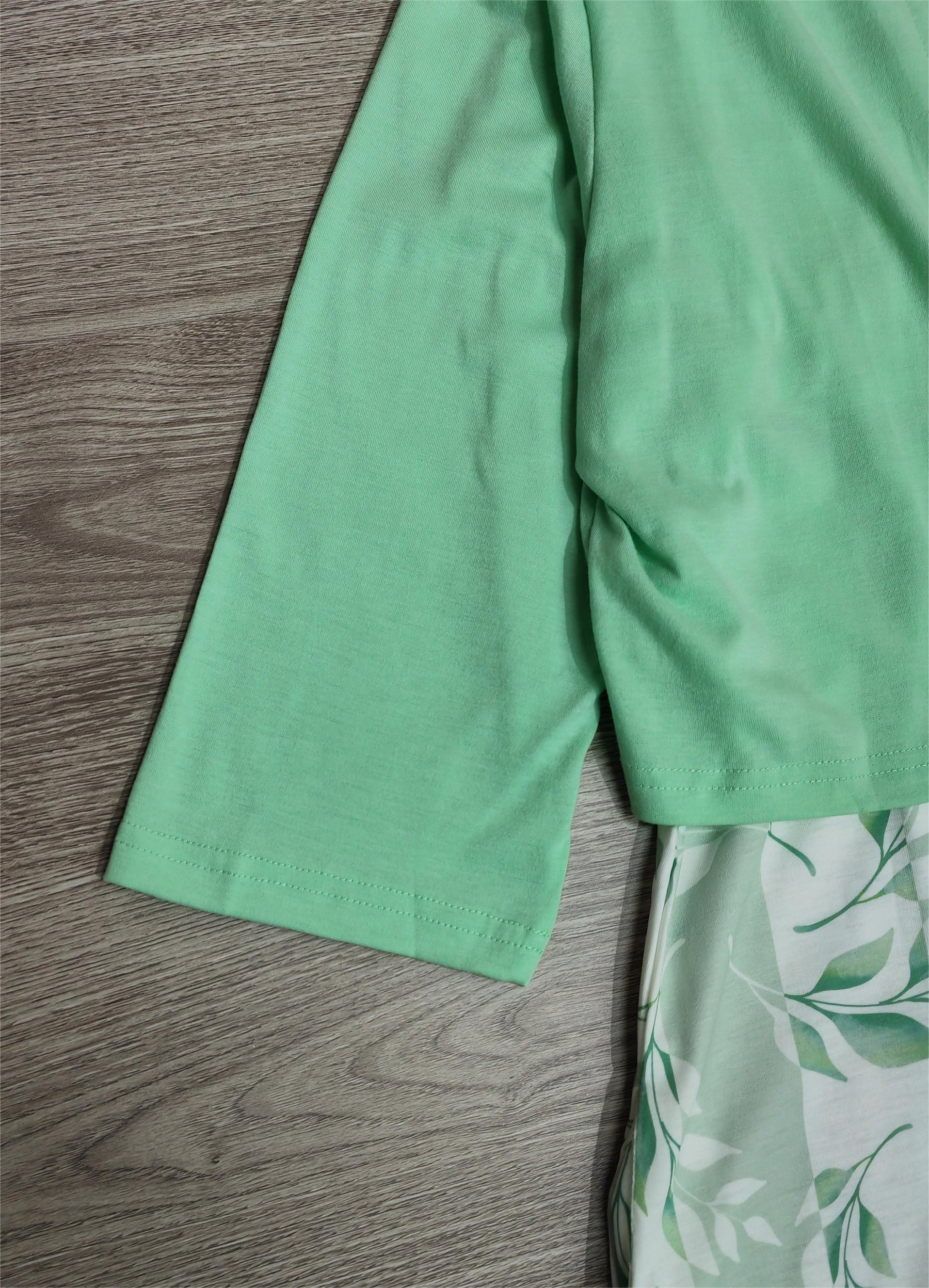 BlossomBliss® - Groene midi-jurk met zijzakken