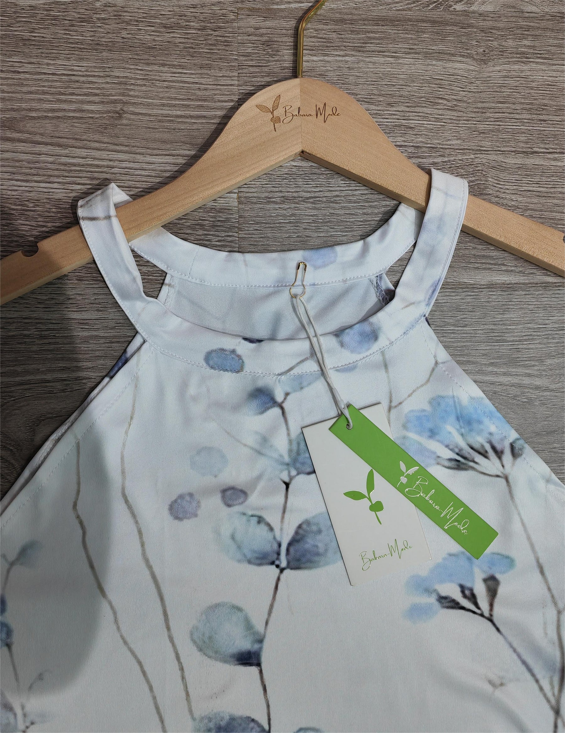 EcoExotica® - Chique mouwloze mini-jurk met print