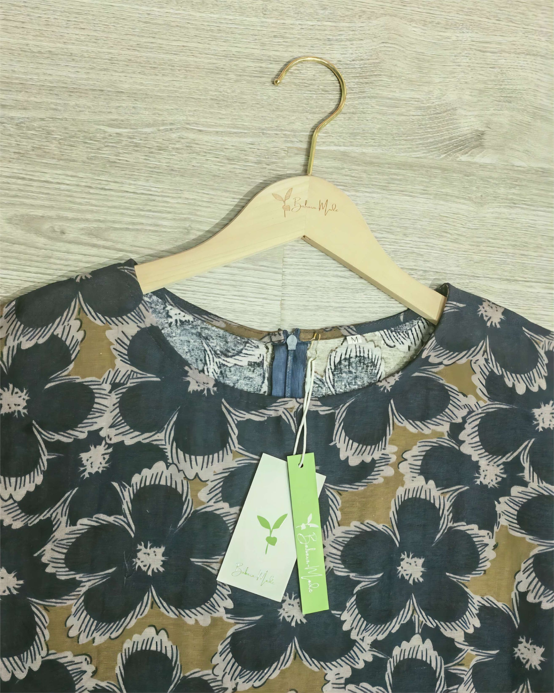 FallStil® - Moderne midi-jurk met korte mouwen en bloemenprint