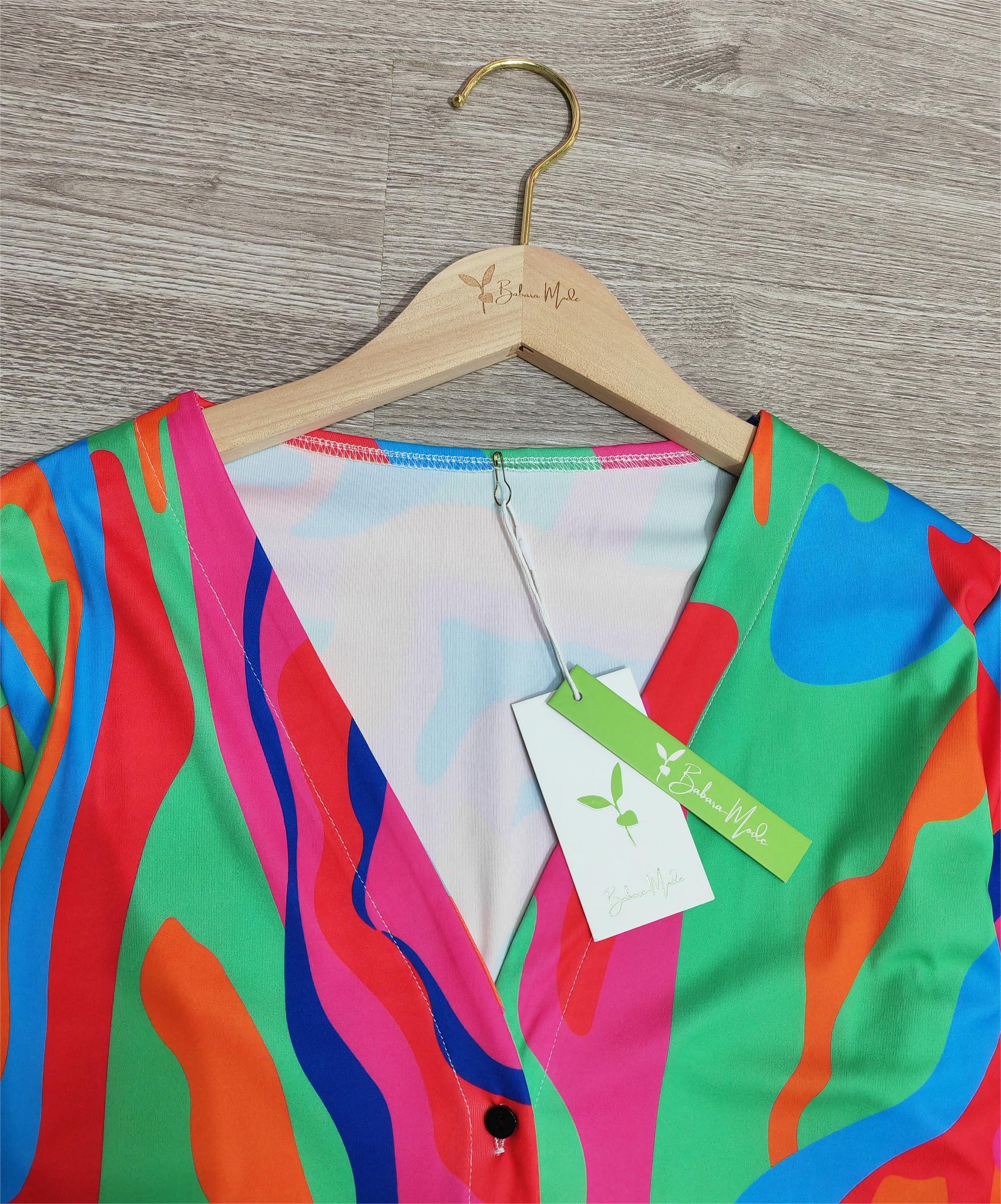 EcoExotica® - Color Splash-blouse Tweedelige mini-jurk