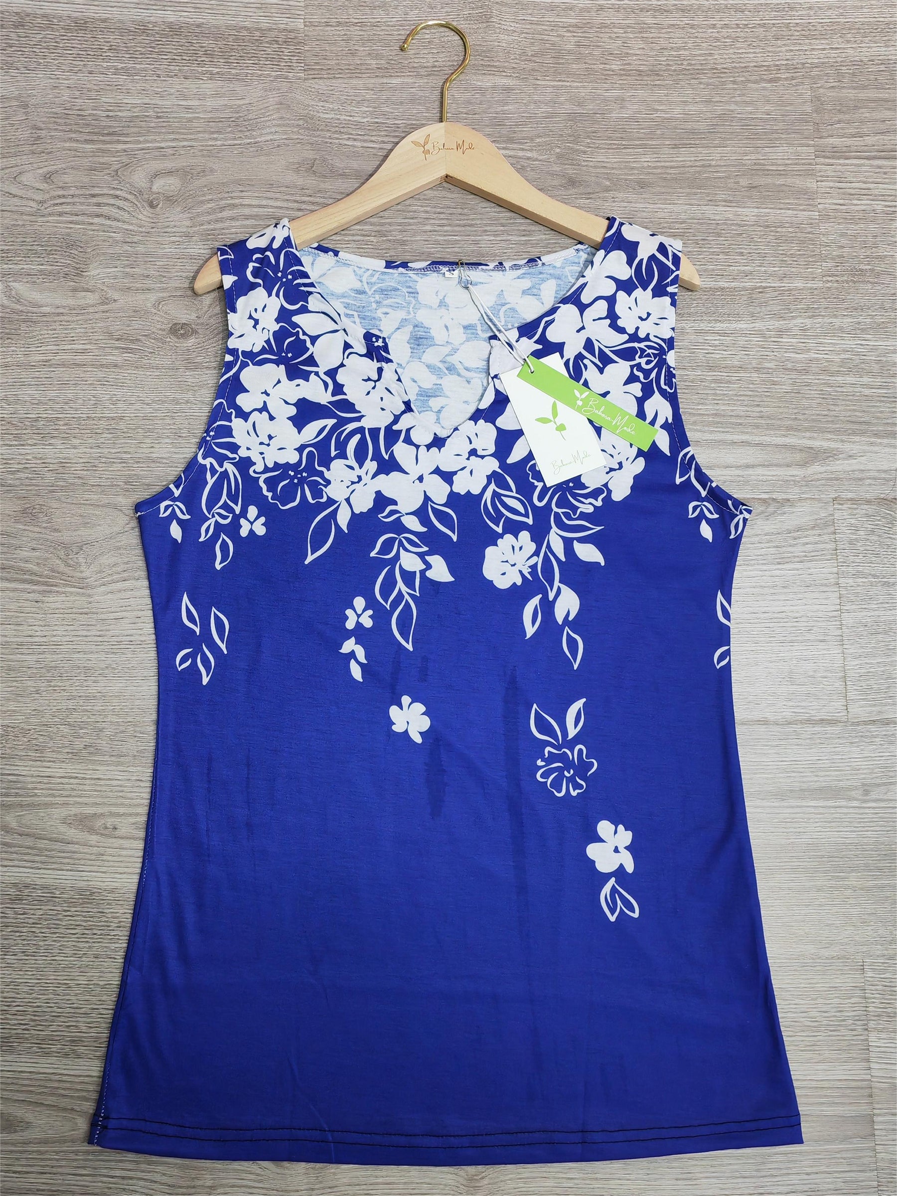 EcoExotica® - Trendy mouwloze tanktop met bloemenprint