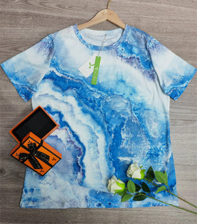 EcoExotica® - Ocean Dream Blauwe top met marmerprint