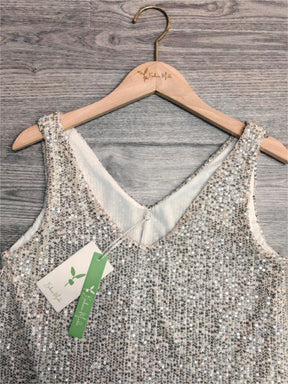 EcoExotica® - Glamoureuze cami met V-hals en pailletten