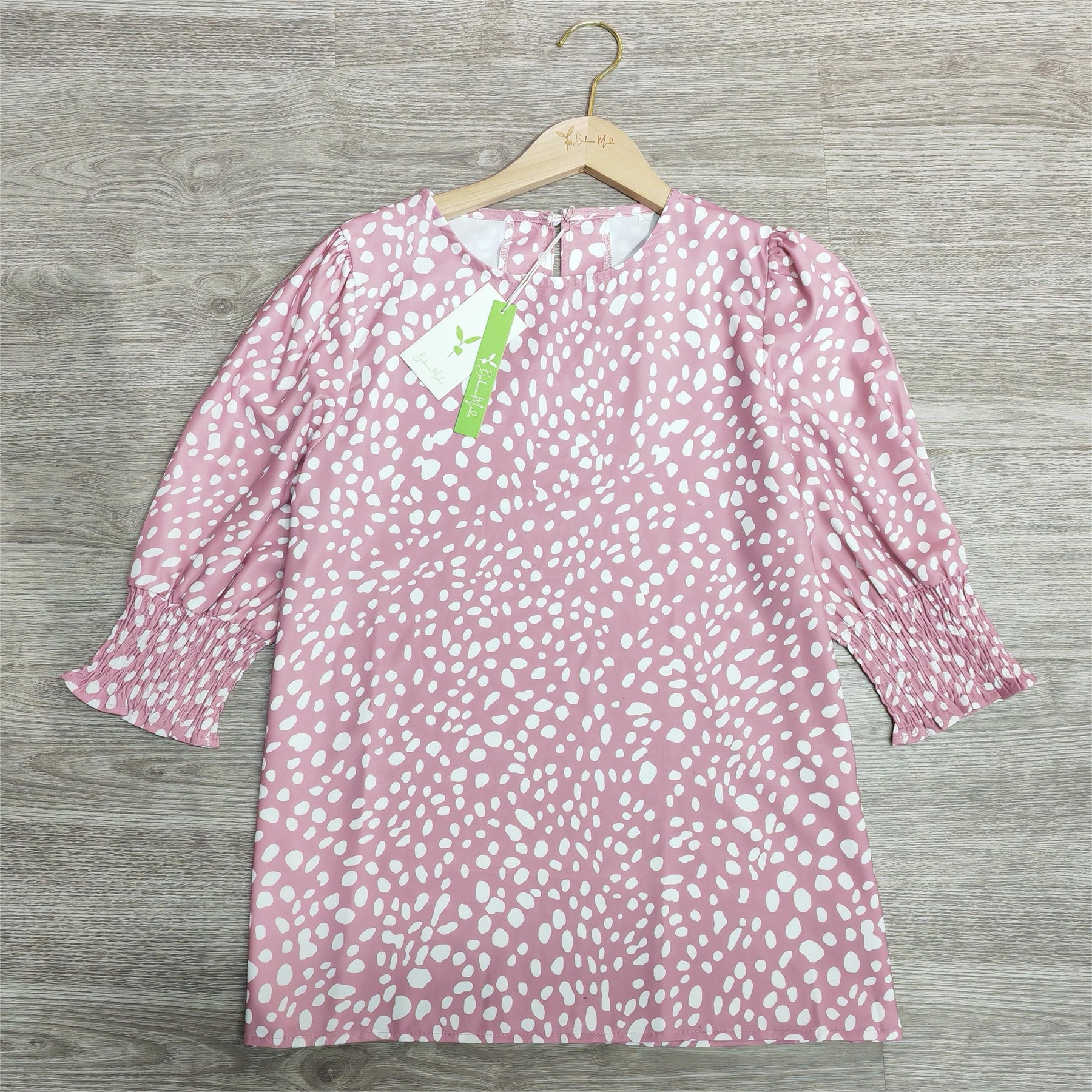 FallStil® - Roze top met ronde hals en print