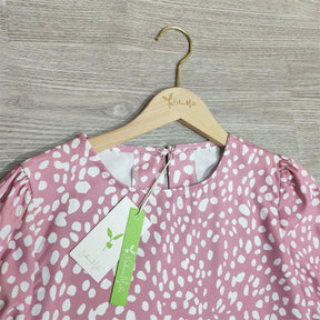 FallStil® - Roze top met ronde hals en print