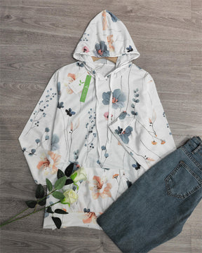 FallStil® - Wit sweatshirt met lange mouwen en print