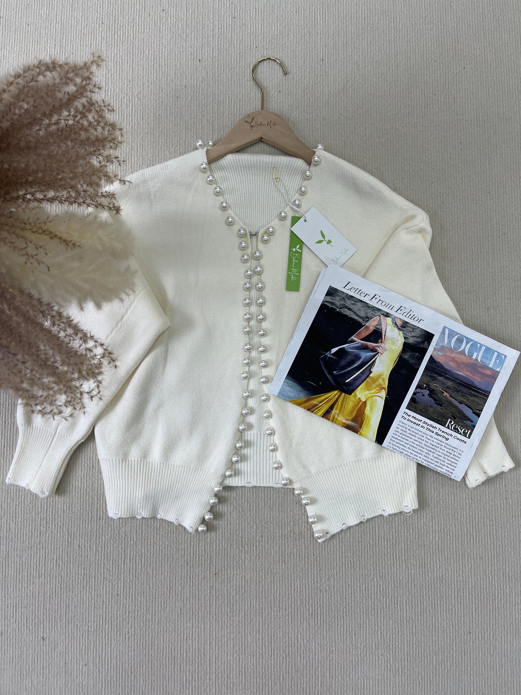 HerbstTrend® - Effen vest met lange mouwen in vintage look