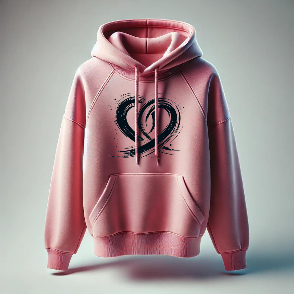 Hoodie met abstracte liefde