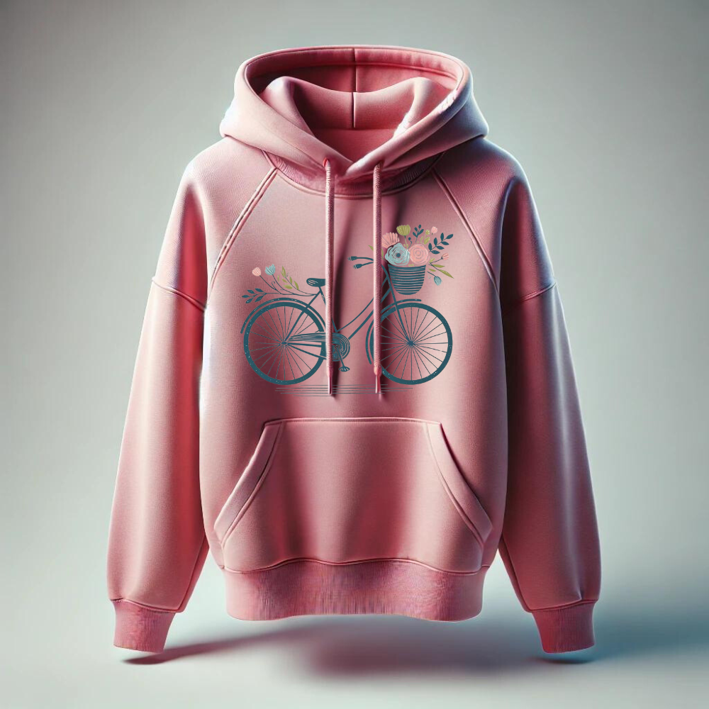 Hoodie met bloemenrit