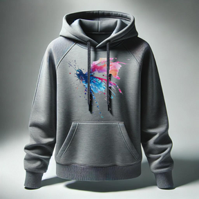 Artistieke hoodie met vleugelflap