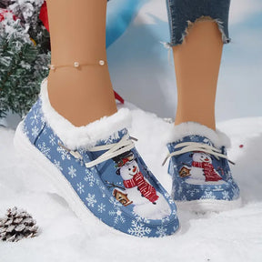 Cinnamon Star® - Winterse sneeuwpop-gezellige pantoffels