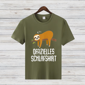 Offizielles Schlafshirt | Lustiges Faultier T-Shirt | Gemütliches Wintershirt | Geschenk für Langschläfer