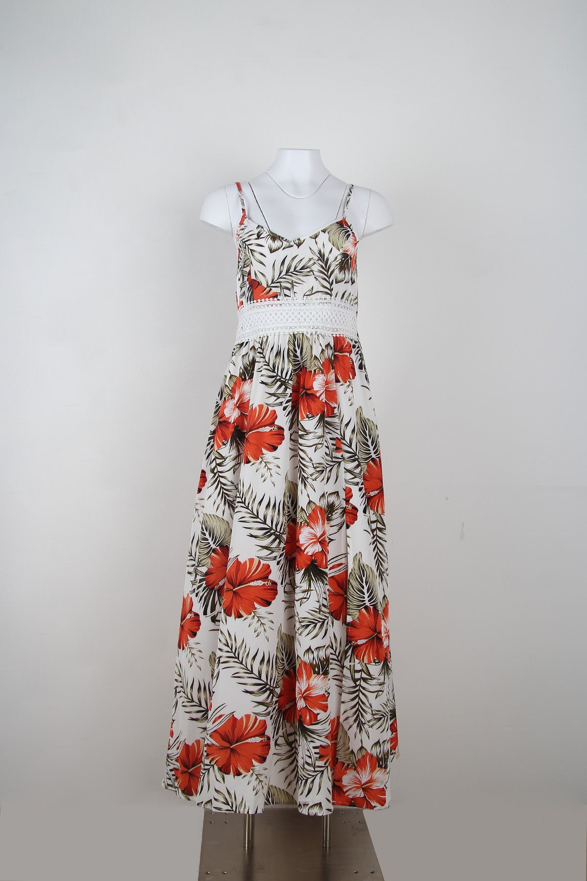 SpringStil® - Romantische mouwloze maxi-jurk met bloemenprint