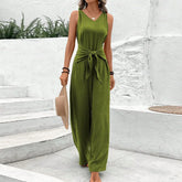 Olijfgroene glamour jumpsuit