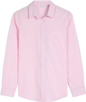 Monci® - Roze shirt met lange mouwen en oversized schouderbanden