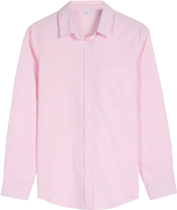 Monci® - Roze shirt met lange mouwen en oversized schouderbanden