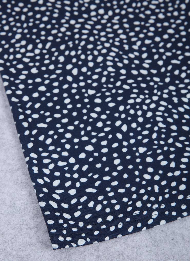 PureWear® - Mouwloze blauwe mini-jurk met witte stippen