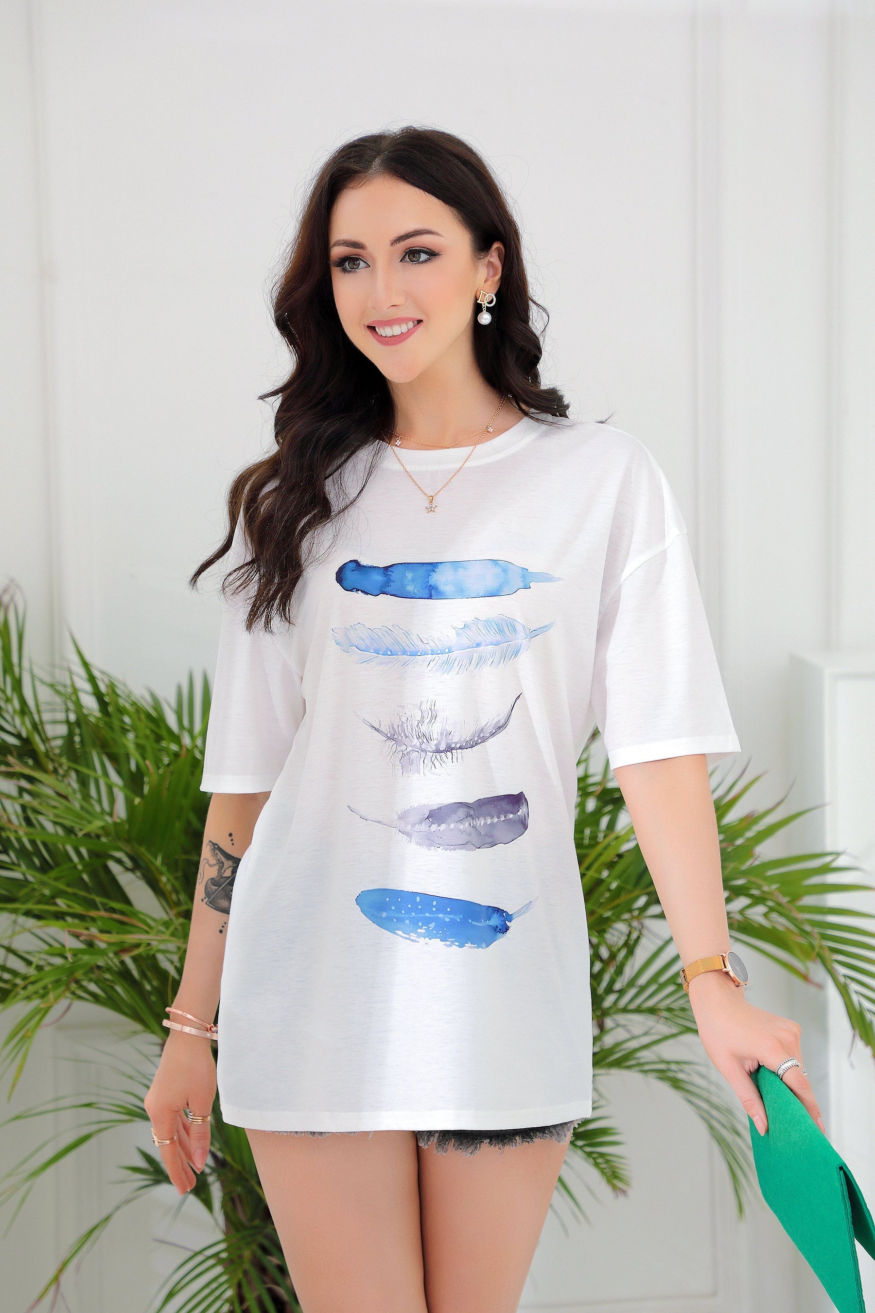 SpringStil® - Freedom Feather T-shirt met korte mouwen