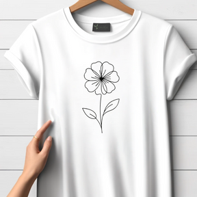 Minimalistisch bloement-shirt