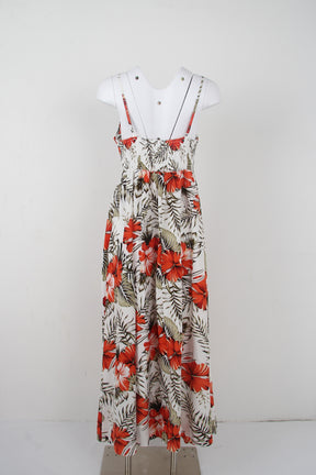 SpringStil® - Romantische mouwloze maxi-jurk met bloemenprint