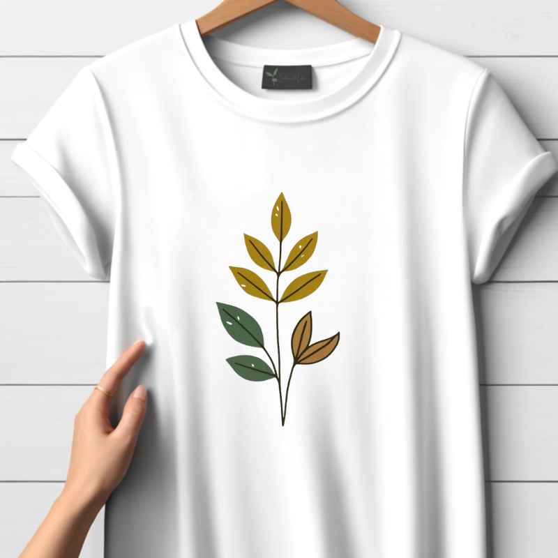 T-shirt met herfstbladeren