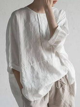 Boho chic shirt met ronde hals