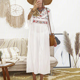 Boho witte maxi-jurk